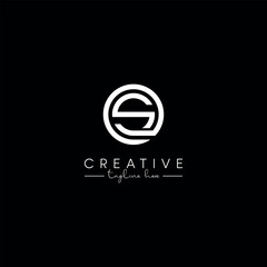 Creative unique letter OS SO initial based stylish business logo design.