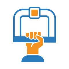 Obraz premium grip, exerciser, fitness, gym, hand grip exerciser icon