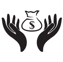 Simple illustration logo for financial company. Bank icon. Bank logo. Vector.