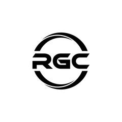 RGC letter logo design in illustration. Vector logo, calligraphy designs for logo, Poster, Invitation, etc.