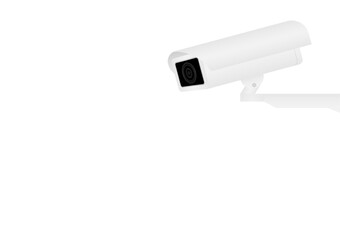 CCTV Security Camera or Surveillance Camera. Vector Illustration Isolated on White Background. 