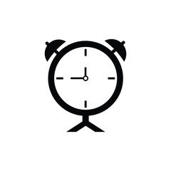 Flat alarm clock icon symbol vector Illustration.