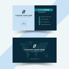 Double-sided creative business card Vector illustration, Stylish simple and clean vector business card design, modern business card template design, Elegant corporat visiting card  with company logo