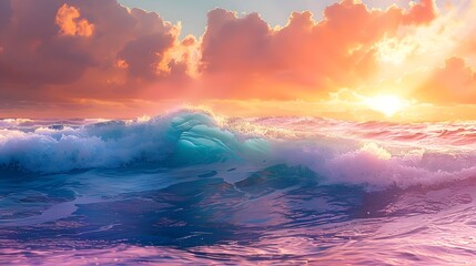 Fototapeta premium sunset over the sea