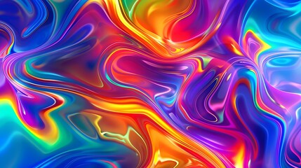 Colorful psychedelic abstract wave background