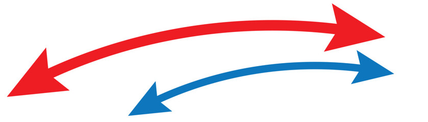 Vector illustration of a black arrow pointing both sides, right and left