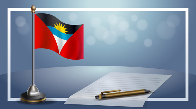 Antigua and Barbuda National Day, flag template banner vector Illustration