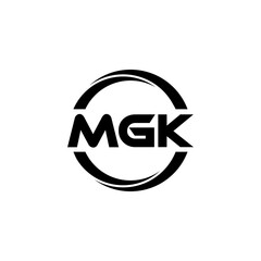 MGK letter logo design in illustration. Vector logo, calligraphy designs for logo, Poster, Invitation, etc.