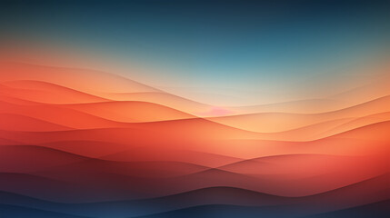Abstract Wavy Gradient Background in Blue and Orange