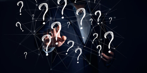 illustration question mark, business concept
