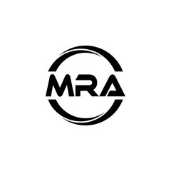 MRA letter logo design in illustration. Vector logo, calligraphy designs for logo, Poster, Invitation, etc.