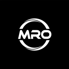 MRO letter logo design in illustration. Vector logo, calligraphy designs for logo, Poster, Invitation, etc. - obrazy, fototapety, plakaty