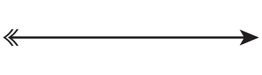 Vector illustration of a black arrow pointing both sides, right and left
