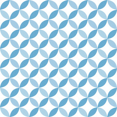 Vintage abstract seamless blue and white pattern
