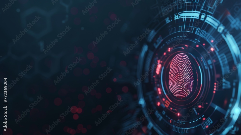 Poster A scanning screen with an electronic fingerprint for digital security