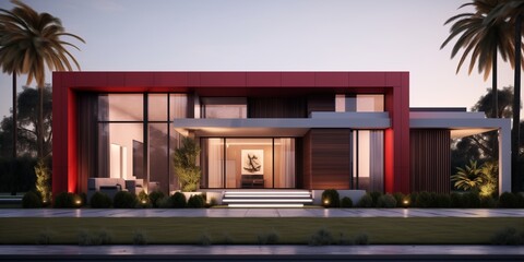 Sleek sophistication in a minimalist exterior accentuated by the dynamic presence of ruby red accents.
