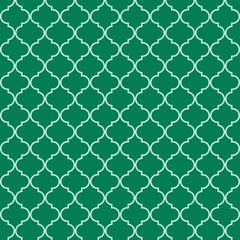 Obraz premium Seamless green color moroccan pattern vector