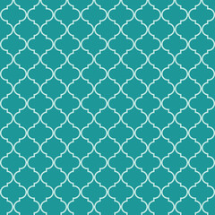 Seamless turquoise  moroccan islamic pattern 