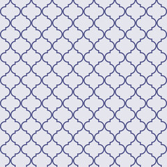 Arabesque Mosaic. Geometric Trellis Tile. Quatrefoil Arabian Ethnic Tesselation. Cool Persian Pattern. Traditional Seamless Moroccan Ornament . Vintage Geo Hijri.