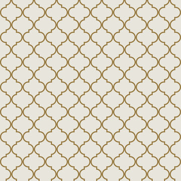 Arabesque Mosaic. Geometric Trellis Tile. Quatrefoil Arabian Ethnic Tesselation. Cool Persian Pattern. Traditional Seamless Moroccan Ornament . Vintage Geo Hijri.