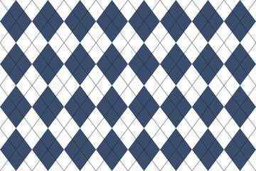 Argyle pattern. Navy Blue with thin  line. Seamless geometric background for fabric, textile, men's clothing, wrapping paper. Backdrop for Little Gentleman party invite card