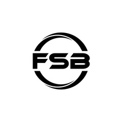 FSB letter logo design in illustration. Vector logo, calligraphy designs for logo, Poster, Invitation, etc.