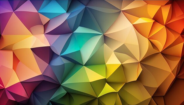 Polygon wallpaper background with lots of curves light Generate AI