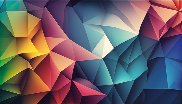 Polygon wallpaper background with lots of curves light Generate AI