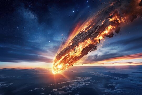 Meteorites fiery path towards Earth, a spectacular yet fearsome sight