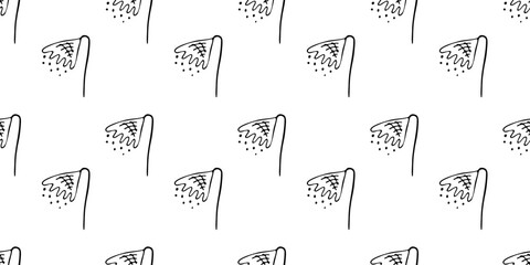 Hand drawn botanical simple background with abstract floral motif. Brush doodle flower seamless Pattern. Black print for fabric, wrapping paper, wallpaper design