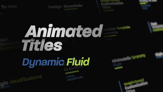 Dynamic Fluid Animated Text Layouts 