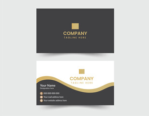 Double-sided creative Modern  Clean professional  business card template. Business card for business and personal use. Vector illustration.