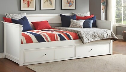A Daybed With A Built In Storage Compartment