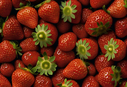 very delicious red strawberries