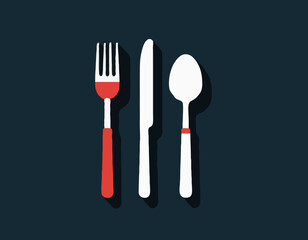 Fork, spoon and knife icon