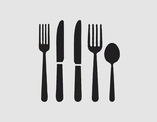 Fork, spoon and knife icon