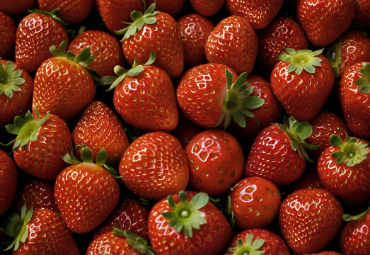 very delicious red strawberries