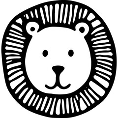 Doodle Lion Face