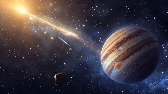 Jupiter - High resolution 3D images presents planets of the solar system.