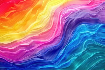 Abstract rainbow colored sea waves background