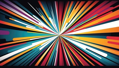 Naklejka premium Rainbow Abstract light Lines Wallpaper , Generate Ai