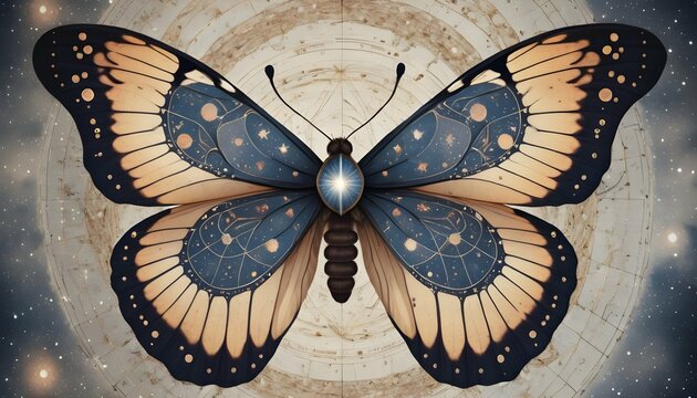 a butterfly with wings patterned like a celestial upscaled 26