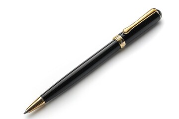 Luxury black pen isolated on white background
