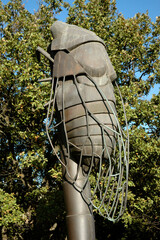 Scuplture la cigale Pasquier 1896,  autoroute du sud, 83, Var, France