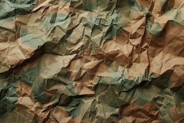 Military crumpled background with camo colors. War background