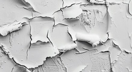 A modern design background with the texture of a plastered wall with deep cracks. Abstract background with the texture of an old wall.