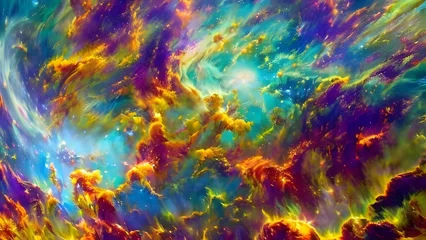 Gordijnen 壮大な天界のような抽象的な背景 © トモヤ コソノ
