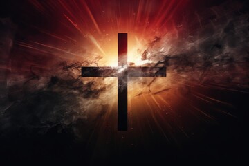 Bold Ash wednesday banner with cross highlighted