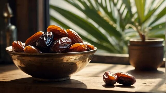 delicious    natural  dates on the table