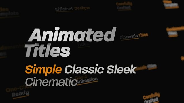 Simple Classic Sleek Cinematic Title Animations 